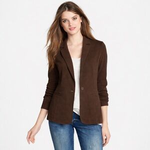 NWT 100% Cotton Caslon Chocolate Brown Blazer
